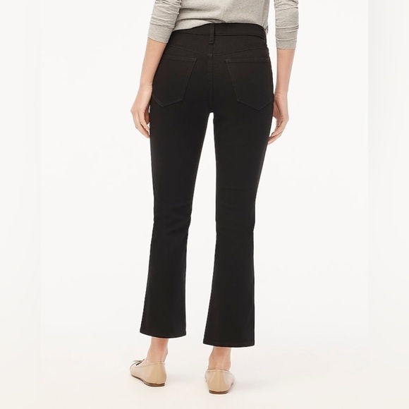 J. Crew Mid- Rise Flare Crop Black Jeans - Picture 2 of 8